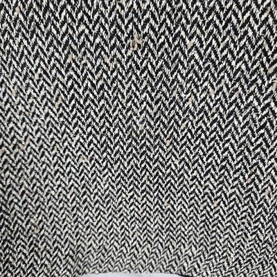 VTG Ann Taylor Black Tan Wool Silk Herringbone Velvet Trim Short Wrap Skirt 8