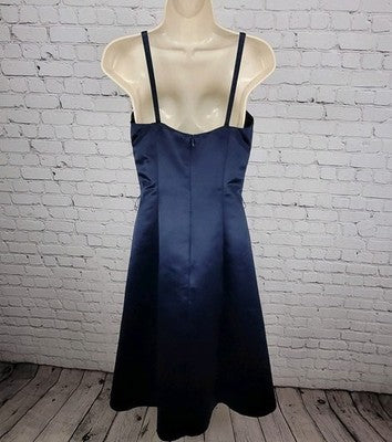 Reitmans Navy Jennifer Satin Removable Straps A Line Midi Dress Size 5