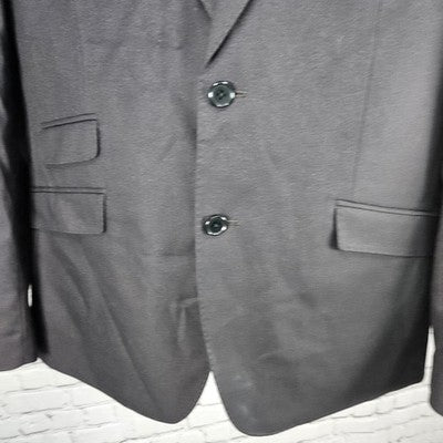 Suitor Black Red Slim Fit 2 Button Double Vented Peak Suit Blazer Sport Coat 40R