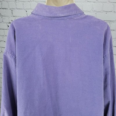 Kathleen Sommers Purple Corduroy Stretch Long Sleeve Shirt USA Made Plus Size 2