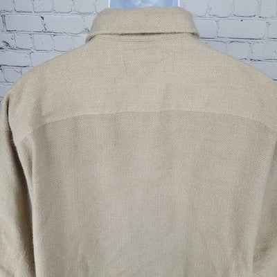 Alaska 1959 Wilderness Gear Beige Cotton Lightweight Flannel Herringbone Top XXL