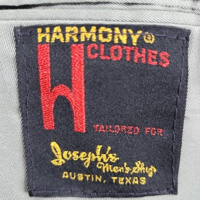 VTG Harmony Clothes Grey Pinstriped 2 Button Notch Blazer Sport Coat USA 41