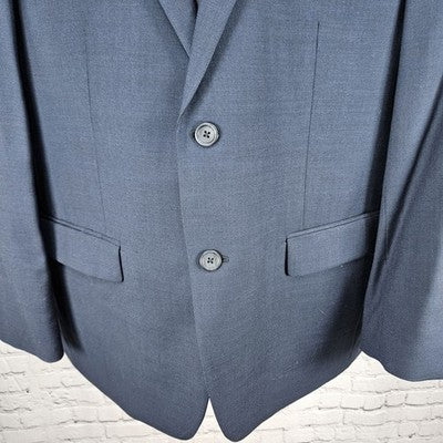Pronto Uomo Navy 100% Wool Platinum 2 Button Vented Notch Blazer Sport Coat 44R