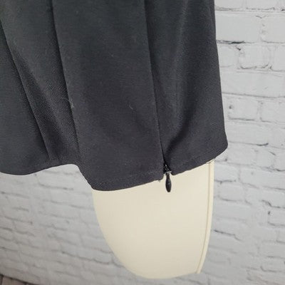Tome Black Strappy Lightly Padded Plunge V Neck Side Zip Tank Top Size 6