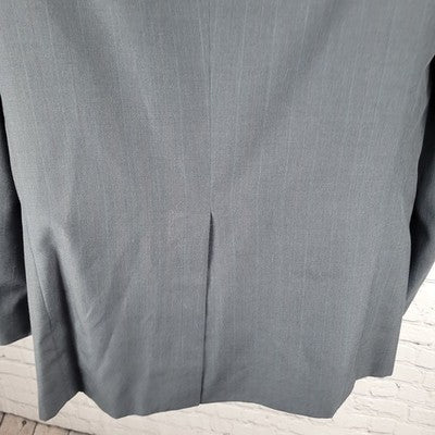 VTG Kuppenheimer Grey Pinstriped 2 Button Blazer Sport Coat USA Made Size 42