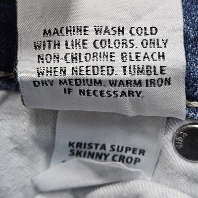 Hudson Blue Denim Light Medium Wash Low Rise Stretch Skinny Jeans 27 (28x27)