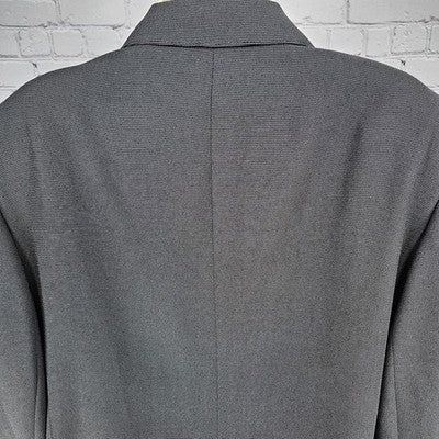 John Meyer Norwich Black Pinstriped Button Notch Ventless Blazer Suit Jacket 24W