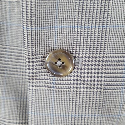 Lauren Ralph Lauren Brown 100% Wool Check 3 Button Blazer Sport Coat 41T *holes