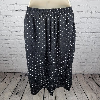VTG Studio I Black Polka Dot 3 Piece Outfit Skirt Set USA Made Size 16 Large L