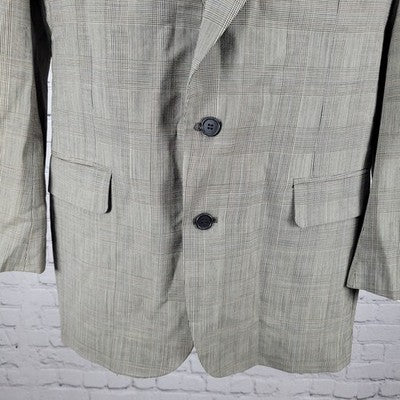VTG Briar Brown Wool Check Premier Edition Blazer Sport Coat USA Made Size 40R