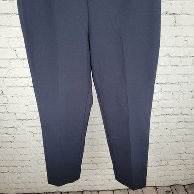 Brooks Brothers Navy High Rise Stretch Expandable Tapered Dress Pants 14 (29x29)