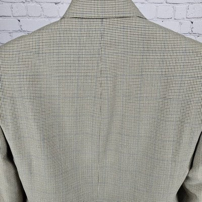 Michael Kors Beige Houndstooth 2 Button Vented Notch Blazer Sport Coat 42R