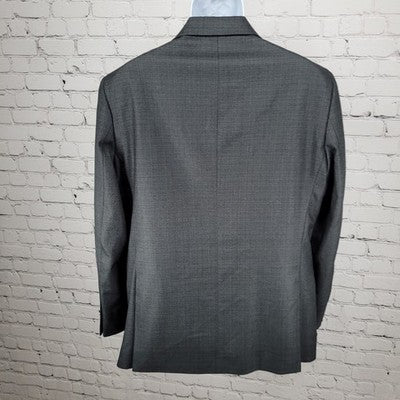 AWEAR2 Kenneth Cole Grey Stretch 2 Button Notch Blazer Sport Coat Size 42L