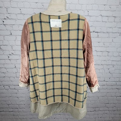 London Fog Beige Limited Edition Buttoned Removable Plaid Liner Trench Coat 10R