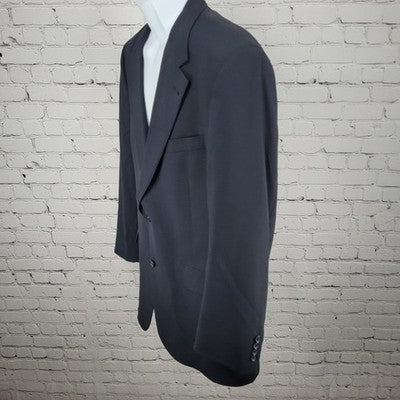 Austin Reed Navy 2 Button Notch Lapel Vented Blazer Sport Coat Jacket USA 44R