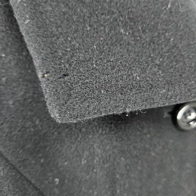 Preston & York Black Wool Blend Button Bow Collar Lined Over Coat 12 *defects