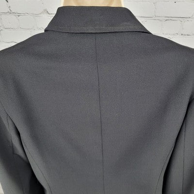 VTG Signature Larry Levine Black 3 Button Blazer Peak Formal Suit Jacket USA 10