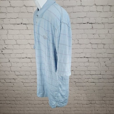 Putter Boy Pinehurst 1895 Blue Striped Performance Golf Polo Shirt Size Large L