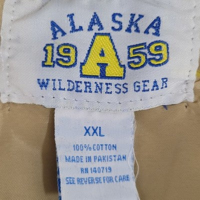 Alaska 1959 Wilderness Gear Beige Cotton Lightweight Flannel Herringbone Top XXL
