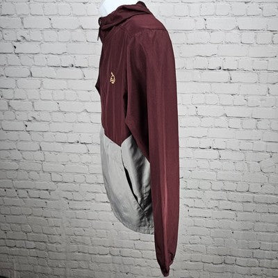 Texas State University Bobcats Maroon Logo 1/2 Zip Windbreaker Jacket Small S