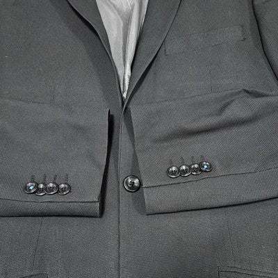 Marc Ecko Black Multitask 2 Button Double Vented Notch Blazer Sport Coat 38L