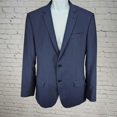 Ricardo Almeida Navy 100% Wool Felipe Pontes 2 Button Blazer Sport Coat 54 US 44