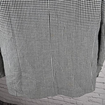 Sor Hazir Giyim Black White Houndstooth 2 Button Notch Blazer Sport Coat 43