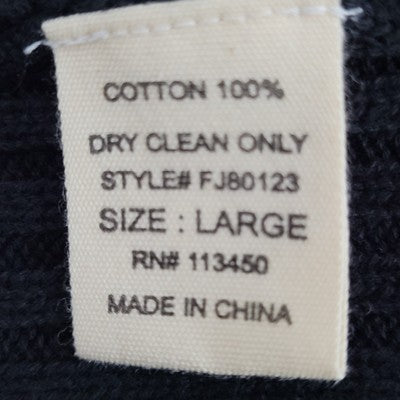 Freelance Black 100% Cotton Floral Embroidery Open Shawl Cardigan Size Large L