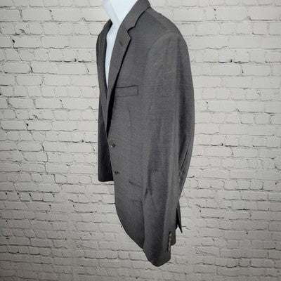 Jos A Bank Reserve Grey 100% Wool Super 120's Slim Fit Blazer Sport Coat 40R
