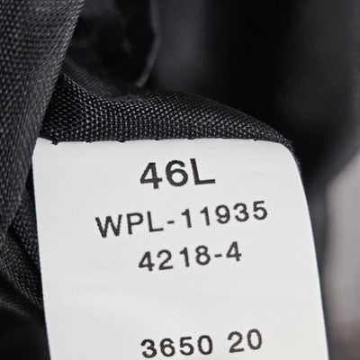 Towncraft Black Worsted Wool Blend 2 Button Vented Notch Blazer Sport Coat 46L