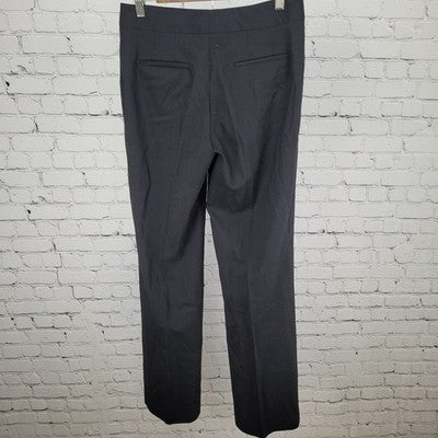 VTG Tahari Black Wool Stretch Lightweight Mid Rise Pants USA Made Size 6 (28x33)