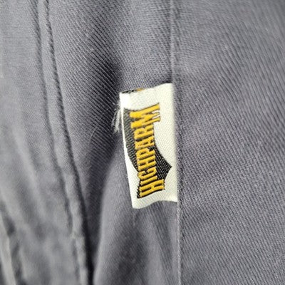 VTG Highparm Grey Long Sleeve Zip Utility Workwear Coveralls Medium M