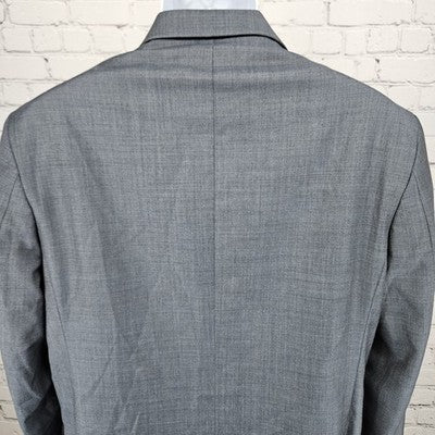 Jos A Bank Grey Blue Wool Traveler Slim Fit 2 Button Notch Blazer Sport Coat 42L