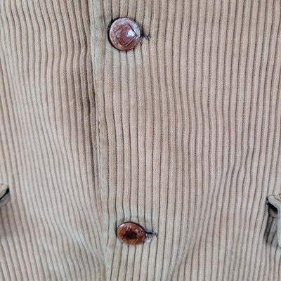 VTG Meisterklassse Tan Corduroy 3 Button Vented Blazer Sport Coat Size 38