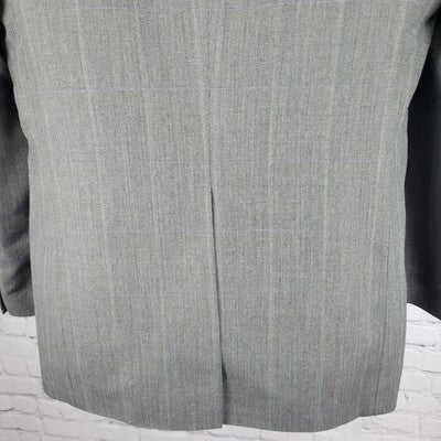 Haggar Grey Gentleman's Fit 2 Button Vented Notch Blazer Sport Coat USA Size 42L