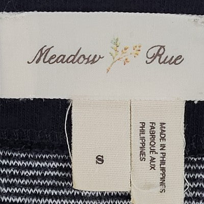 Meadow Rue Anthropologie Black & White Textured Sweater Shift Dress Size Small S