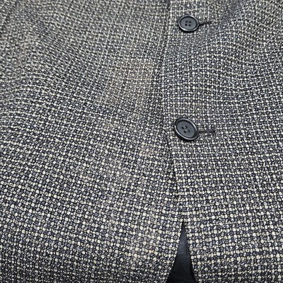 Daniel Hechter Black 100% Worsted Wool 2 Button Notch Blazer Sport Coat 48L
