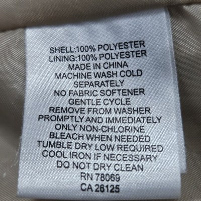Ashworth Beige Colorblock Nano-Tex Water Resistant 1/4 Zip Pullover Jacket XL