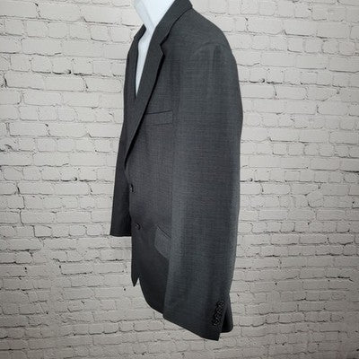 AWEAR2 Kenneth Cole Grey Stretch 2 Button Notch Blazer Sport Coat Size 42L