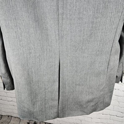 Chaps Ralph Lauren Grey Wool Cashmere 2 Button Notch Blazer Sport Coat 42R