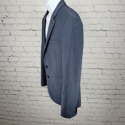 Express Blue Skinny Fit Innovator 2 Button Notch Vented Blazer Sport Coat 38