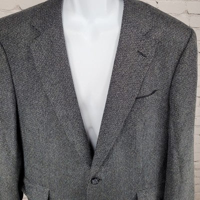 Jos A Bank Blue Silk & Wool Blend 2 Button Vented Blazer Sport Coat Size 42R