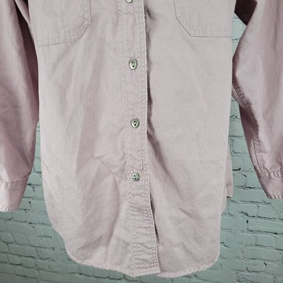 High Sierra Pink 100% Cotton Button Up Long Sleeve Shirt Size Medium M