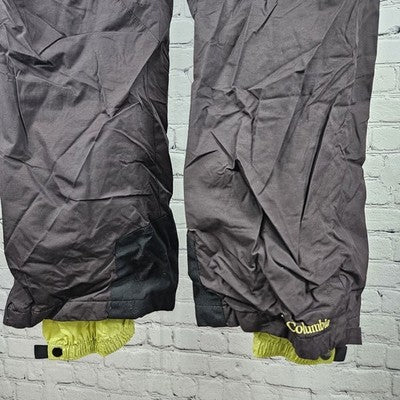 Columbia Brown Green Omni Tech Bugaboo Insulated Snow Ski Pants L (36x32) *tear