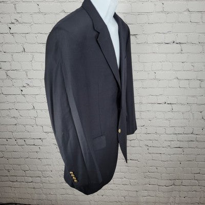 Jos A Bank Black 100% Wool Signature Collection Gold Button Blazer Size 41R