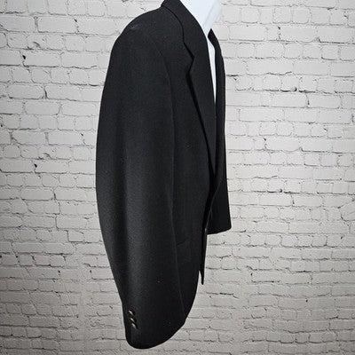 Jos A Bank Black Cashmere Wool Lanerossi Italian Corporate Collection Blazer 39R