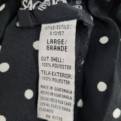VTG Studio I Black Polka Dot 3 Piece Outfit Skirt Set USA Made Size 16 Large L