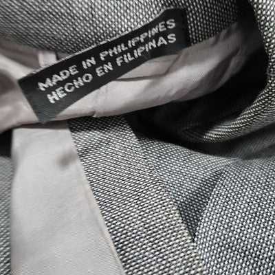 Stafford Grey 100% Wool 3 Button Ventless Notch Blazer Suit Sport Coat 42L