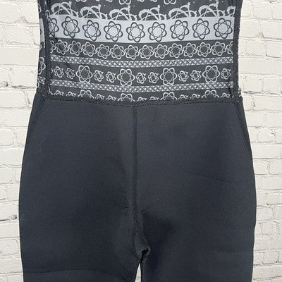 Zaggora Black Celu-lite Technology Workout Crop Leggings Pants Medium M (28x21)