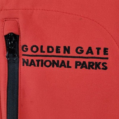 Golden Gate National Parks Conservancy Red Fleece Lined Stretch Jacket Size 2XL